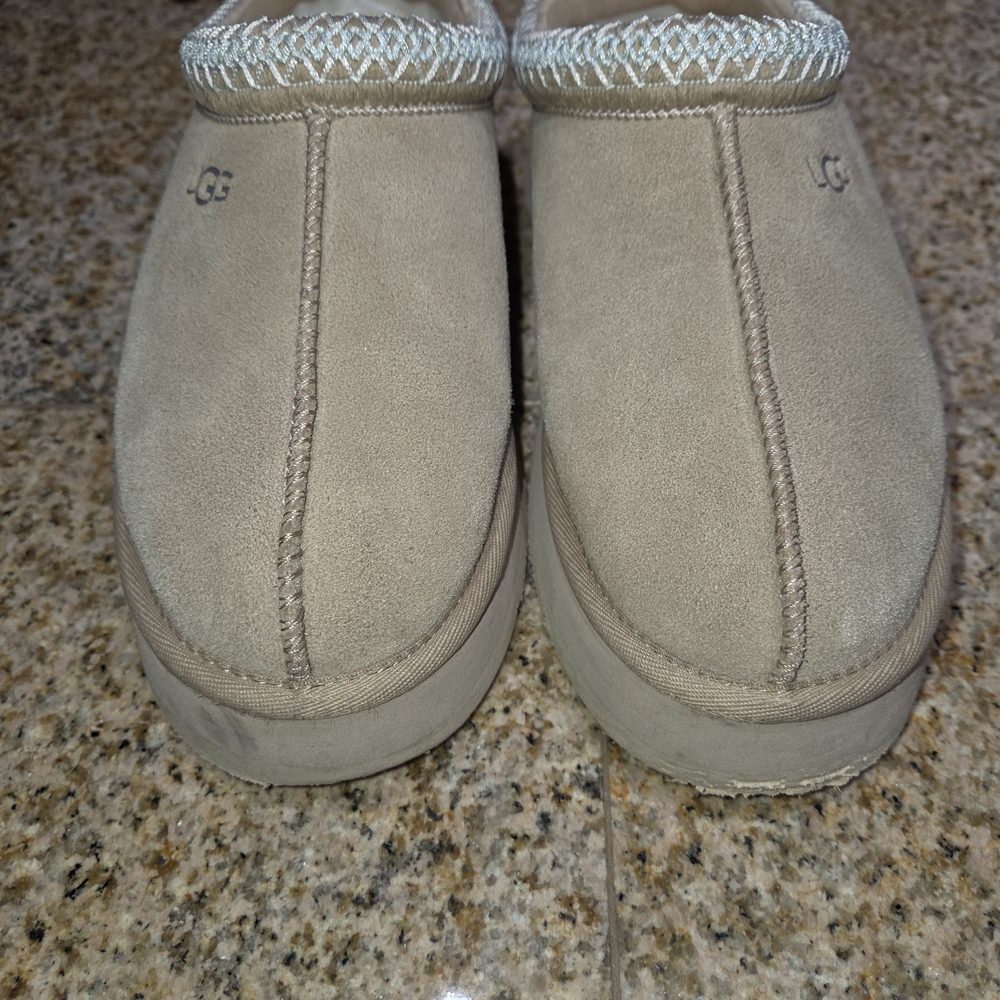 UGG Beige Suede Slippers